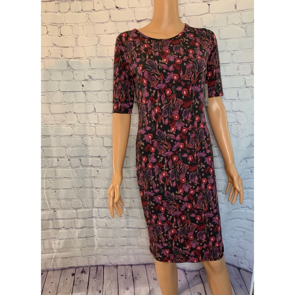 Lularoe boho Floral Mid Sleeve Dress size XS NWT